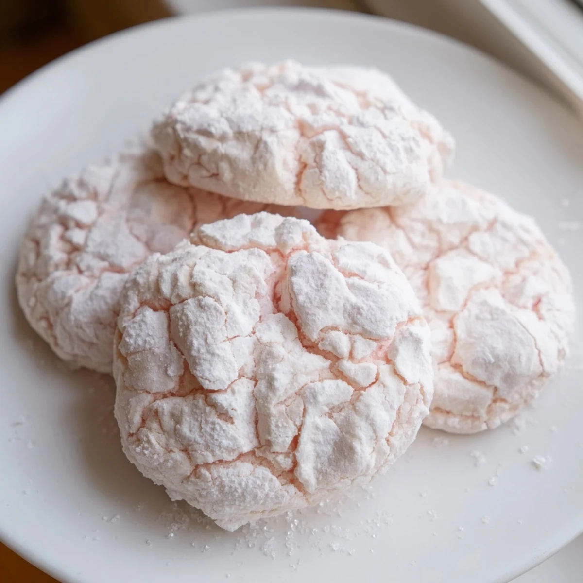 Colorful pastel crinkle cookies arranged on a white plate for spring celebrations