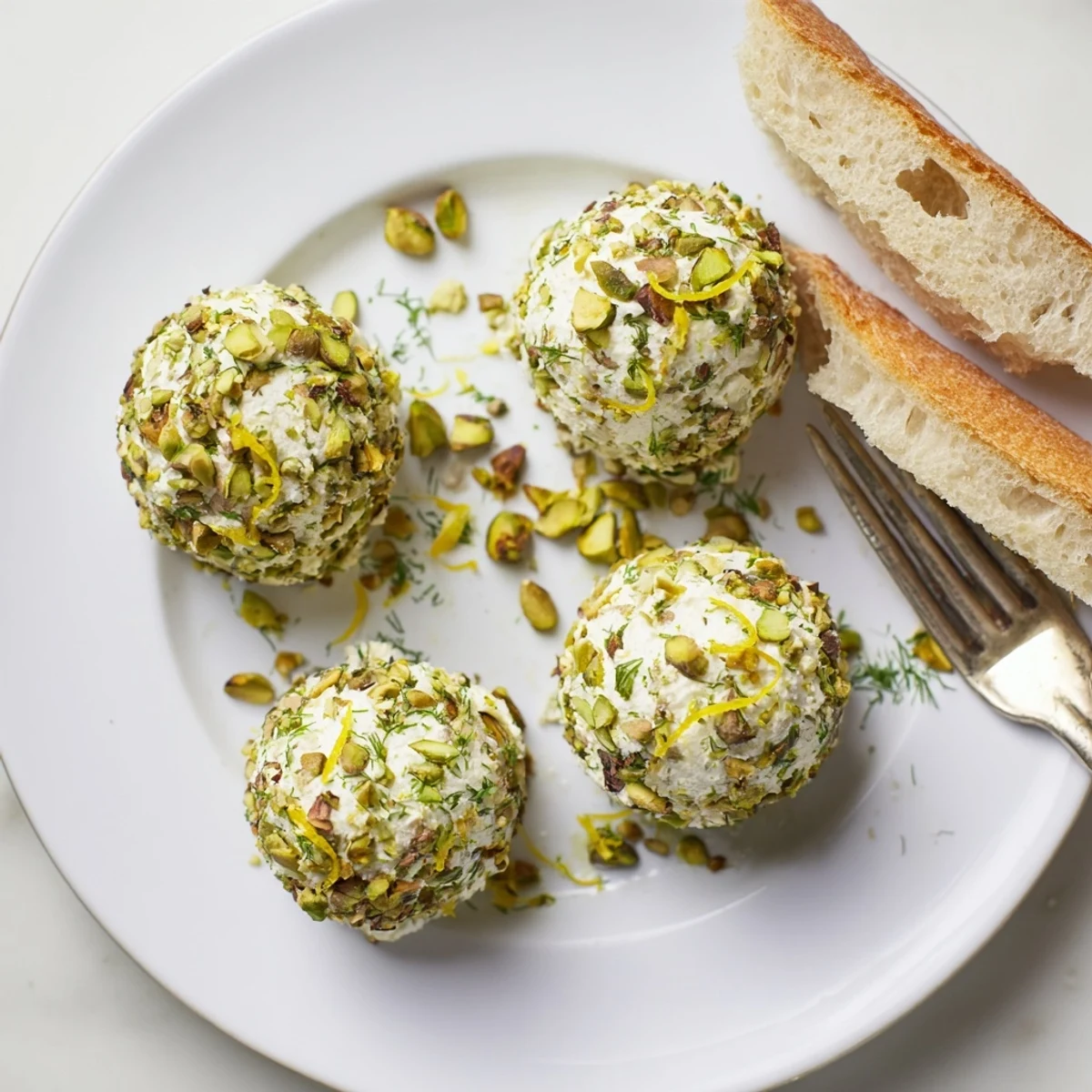 Savory Pistachio Crusted Cheese Bites