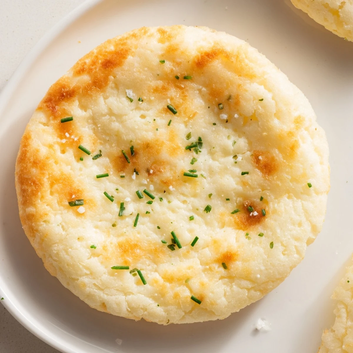 Stack of No Flour Cottage Cheese Cloud Bread with butter melting