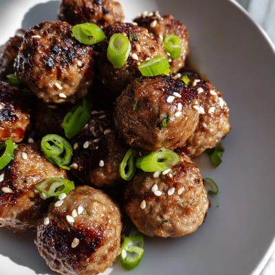 Korean BBQ Meatballs Spicy Mayo